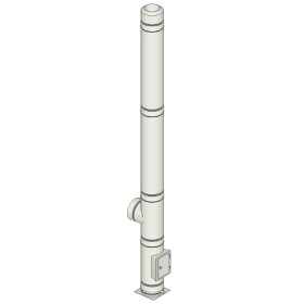 Edelstahlschornstein doppelwandig Ø 130 mm - Jeremias DW-WHITE